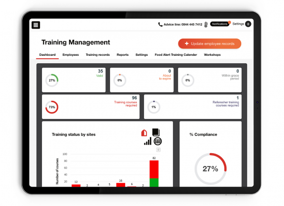 screenshot of Food Alert